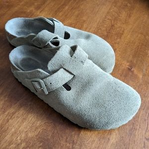 Birkenstock Boston Suede Leather Clogs